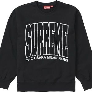 Supreme Cities Arc Crew Neck - Black - Sz S - Brand New